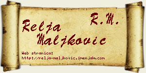 Relja Maljković vizit kartica